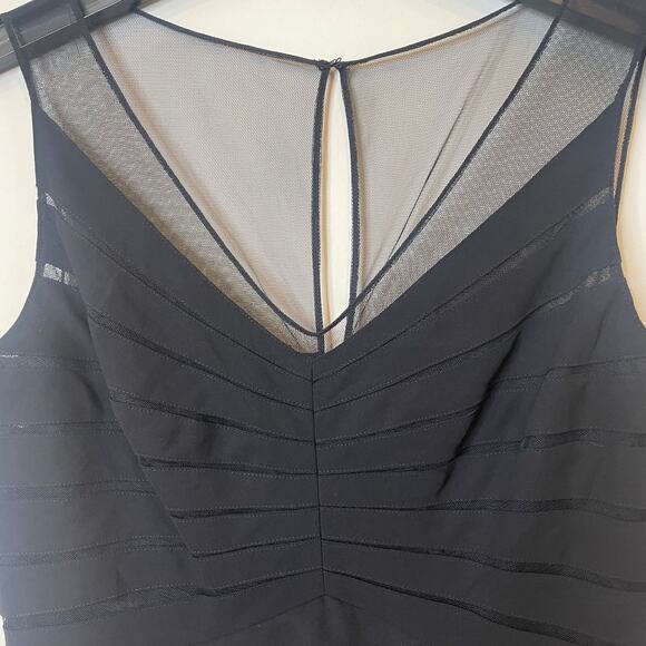 Adrianna Papell Pleated Front Sleeveless Cocktail Dress Sz 12 - Picture 4 of 7